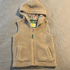 Mini Boden Sherpa Vest with Colorful Floral Lining